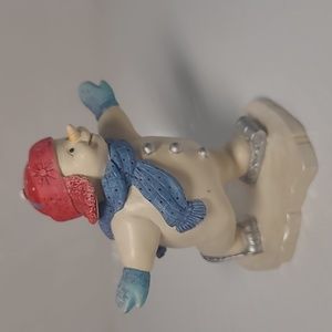 Lenox 2000s  millennium ice skating  snow man Ornament